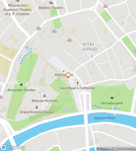मॉस्को के मार्वलस मैत्रोश्का हंट के लिए स्कैवेंजर हंट वॉकिंग टूर का नक्शा