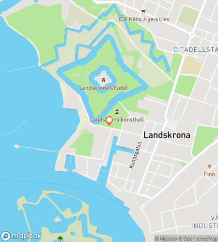 Map of scavenger hunt walking tour for  Landskrona Scavenger Hunt