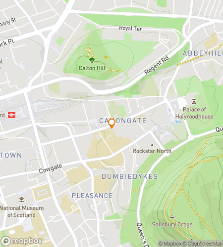 מפה של סיור הליכה בעקבות אוצרות עבור הבר קראול באדינבורו