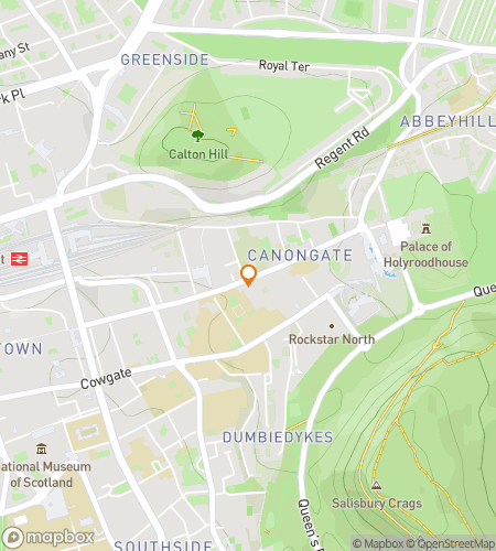 Map of scavenger hunt walking tour for Edinburgh Ghost Hunt Tour