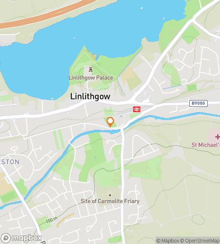 Kort over scavenger hunt vandretur for Go with the Gow! The Linlithgow Hunt