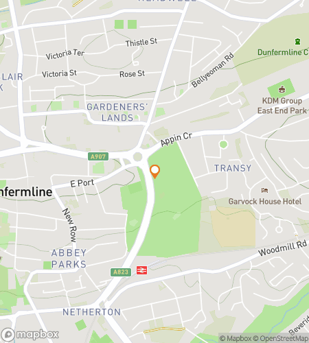 व्हिस्पर्स ऑफ़ द एंशिएंट कैपिटल: द डनफ़र्मलाइन एडवेंचर के लिए स्कैवेंजर हंट वॉकिंग टूर का नक्शा