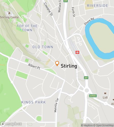 Map of scavenger hunt walking tour for Stirling‘s Spirited Scavengers