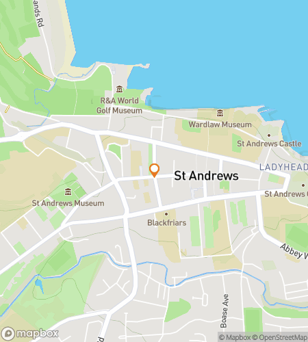 Map of scavenger hunt walking tour for St Andrews & the Restless Dead: Fife's Phantom Old Town
