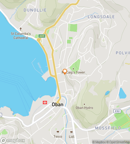 Map of scavenger hunt walking tour for Oban Adventure