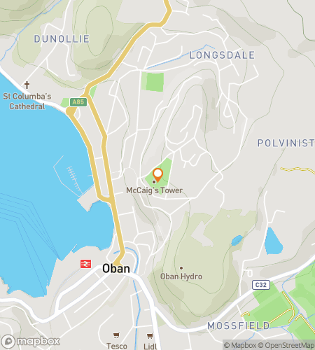 Kaart van de speurtocht wandeltocht voor Oban Avontuur