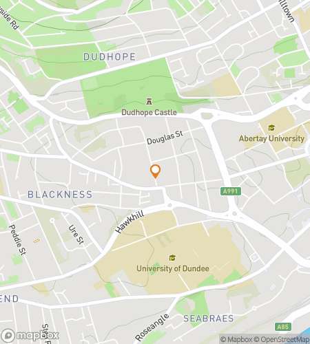 Map of scavenger hunt walking tour for University of Dundee Hunt