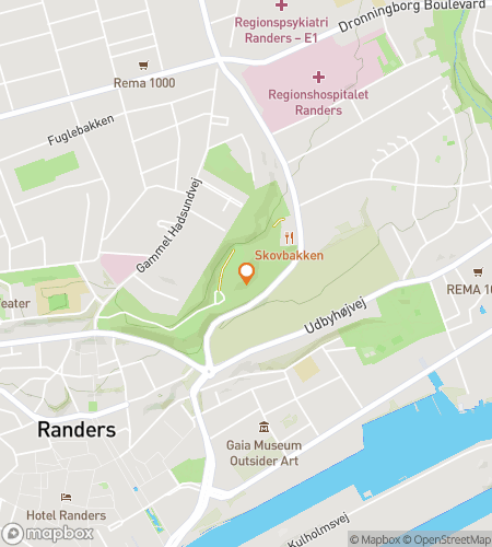 Map of scavenger hunt walking tour for  Randers scavenger hunt