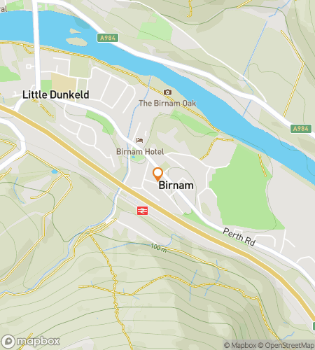 Map of scavenger hunt walking tour for Tree-mendous Fun: The Birnam Challenge