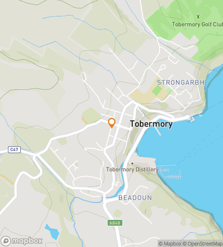 Map of scavenger hunt walking tour for Harbour Hues & Hidden Clues: The Tobermory Quay Quest