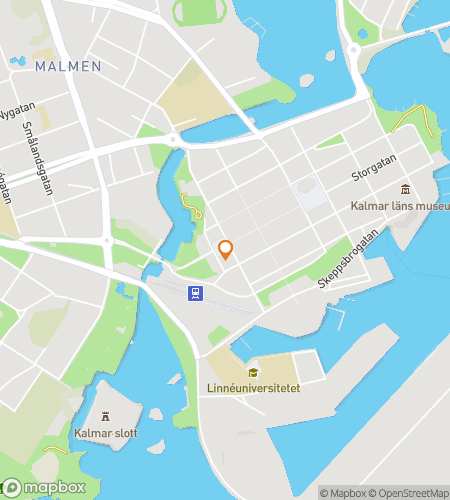 Map of scavenger hunt walking tour for Keys of Kalmar: Cathedral & Castle Clue Trail