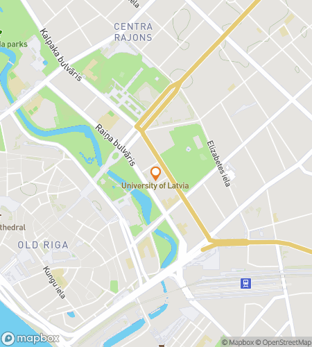 Map of scavenger hunt walking tour for Latvia Laughs & Landmarks