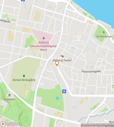 Map of scavenger hunt walking tour for Aalborg Adventure Quest