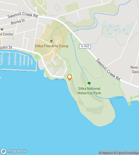 Map of scavenger hunt walking tour for Striking Sitka