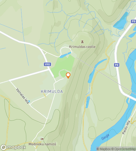 Map of scavenger hunt walking tour for Forests, Fortresses & Footpaths in Sigulda