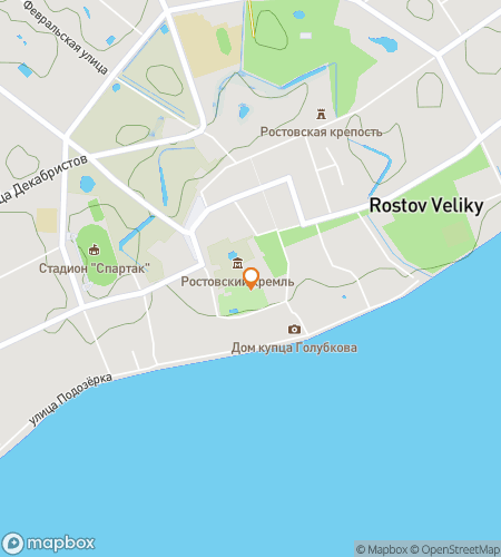 Mapa del recorrido a pie de b&uacute;squeda del tesoro para Ecos de Poder&colon; Aventura en Rostov Veliky