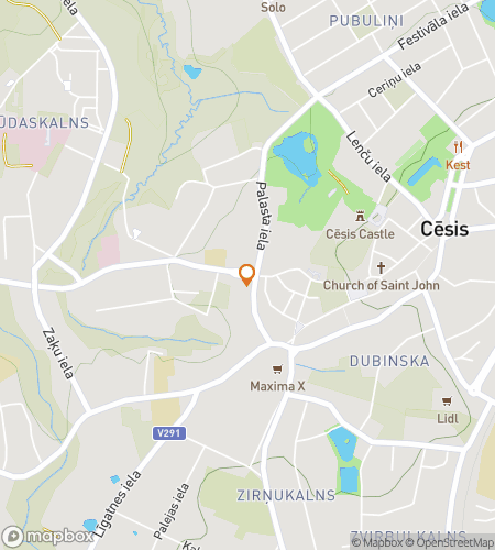 Map of scavenger hunt walking tour for Cesis Scavenger Hunt