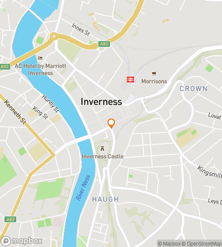 Map of scavenger hunt walking tour for Ness-tled in Adventure: The Inverness Hunt