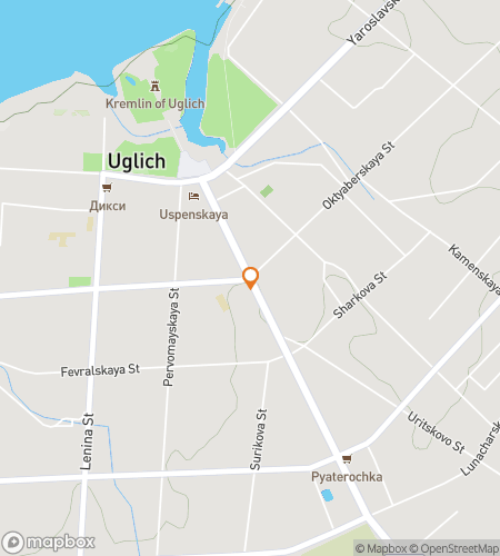 Map of scavenger hunt walking tour for Uglich Dash Scavenger Hunt