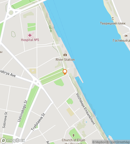 Map of scavenger hunt walking tour for Yaroslavl Old-World Charm Adventure Hunt