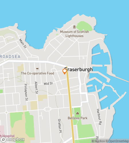 Map of scavenger hunt walking tour for Harbors, Heroes & Hidden Corners of Fraserburgh