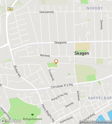 Map of scavenger hunt walking tour for Sand & Sea: The Skagen Search