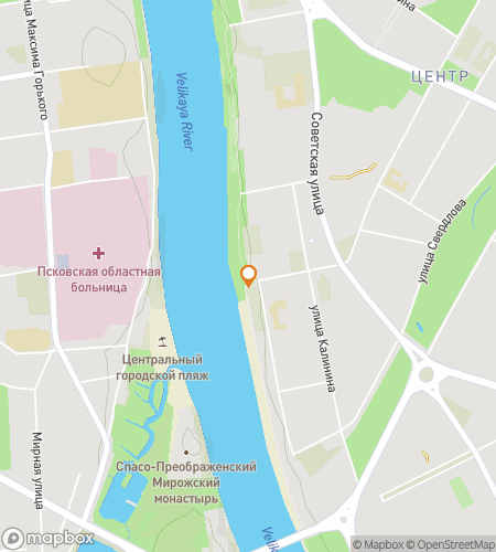 Mapa del recorrido a pie de b&uacute;squeda del tesoro para el Viaje a trav&eacute;s del tiempo de Pskov