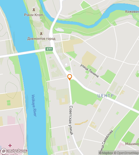 Map of scavenger hunt walking tour for Echoes of the Princes: Secrets of Pskov