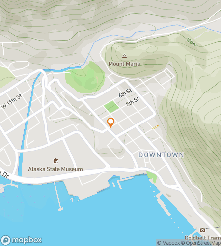 Map of scavenger hunt walking tour for Juneau Journey
