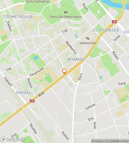 Map of scavenger hunt walking tour for Tartu Tidbits Treasure Trove