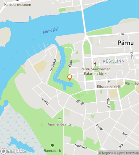 Map of scavenger hunt walking tour for Spa, Sand & Secrets: The Great Pärnu Chase