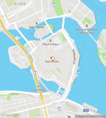 स्टॉकहोम बार हंट के लिए स्कैवेंजर हंट वॉकिंग टूर का नक्शा