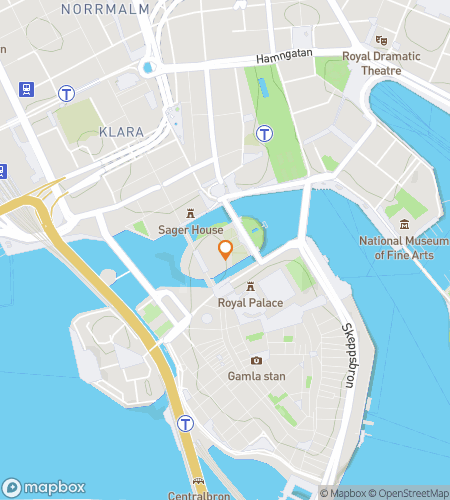Map of scavenger hunt walking tour for Stockholm's Helm of Adventure