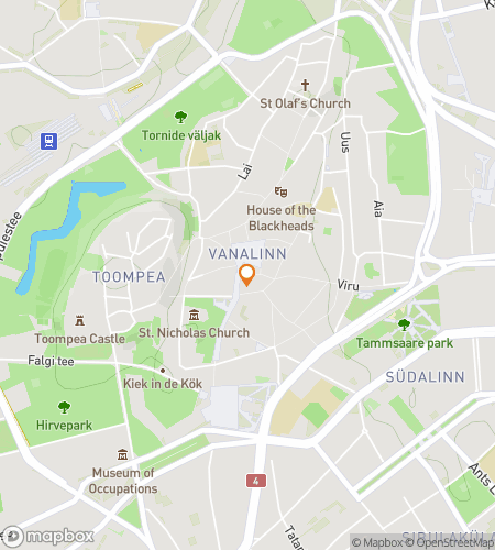 Map of scavenger hunt walking tour for Tallinn Scavenger Hunt