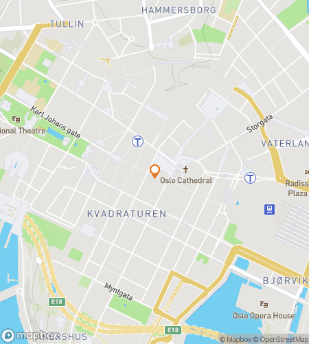 מפת סיור רגלי של חיפוש אוצרות עבור Oslo Bar Hunt