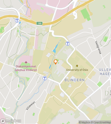 Карта пешеходного квеста для охоты в Университете Осло