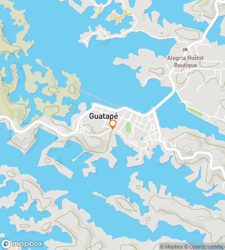 Map of scavenger hunt walking tour for Guatap&eacute; Community Heritage Hunt