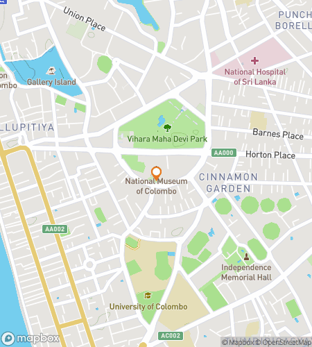 Map of scavenger hunt walking tour for Colombo: Lotuses, Lakes & Royal Legends