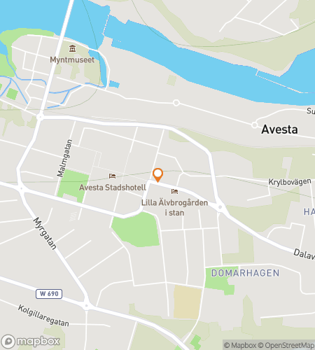 Map of scavenger hunt walking tour for Iron, Industry & Hidden Mysteries of Avesta