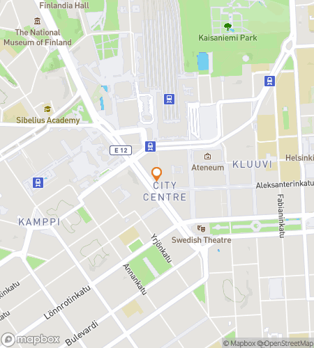 מפת סיור הליכה של משחק חיפוש המטמון עבור Helsinki Bar Hunt