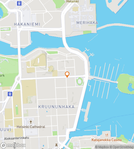 Map of scavenger hunt walking tour for Fog & Footsteps: A Helsinki Spooky Hunt 