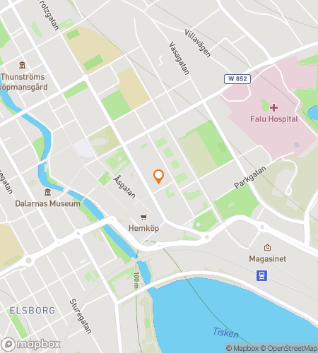 Map of scavenger hunt walking tour for From Ore to Mystery: Secrets of Falun