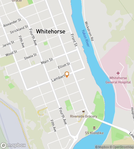 Map of scavenger hunt walking tour for Whitehorse Whimsical Wanderers