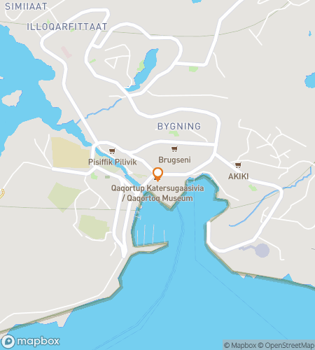 Map of scavenger hunt walking tour for Cool Clues, Cold Trails: Cracking Qaqortoq