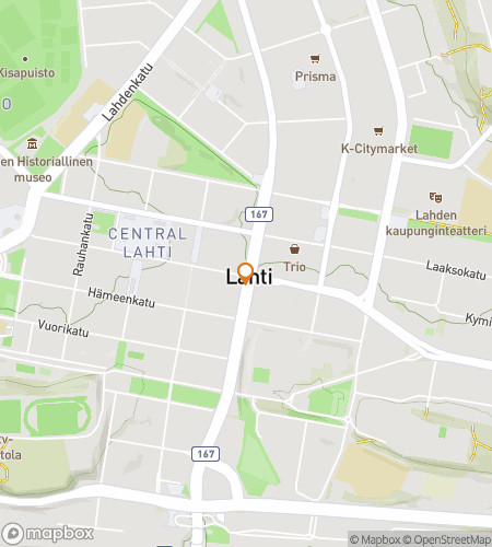 Map of scavenger hunt walking tour for Salpausselkä Sleuth Sprint