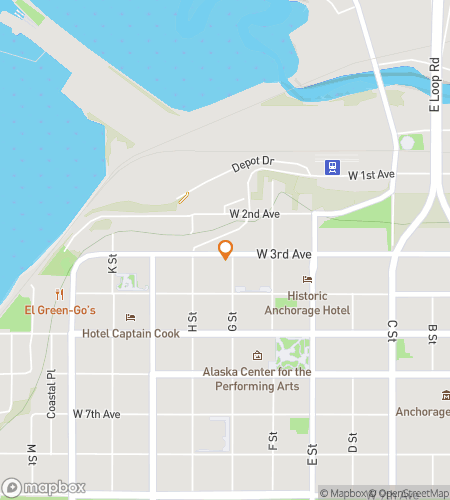 แผนที่ทัวร์เดินล่าสมบัติสำหรับ Anchorage Alaska Bar Hunt