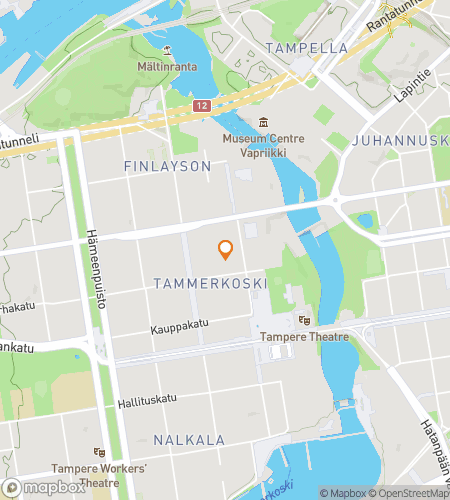 Map of scavenger hunt walking tour for From Rapids to Rooftops: The Tampere Hunt