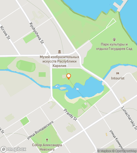 Mapa do passeio a p&eacute; de ca&ccedil;a ao tesouro para Petrozavodsk&comma; R&uacute;ssia&colon; Uma Cidade Constru&iacute;da para Durar&comma; N&atilde;o para Impressionar