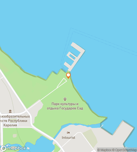 Mapa do passeio a pé de caça ao tesouro para Lagos e Lendas: A Charada de Petrozavodsk