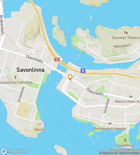 Map of scavenger hunt walking tour for Castle in the Finn: The Lakeside Savonlinna Quest